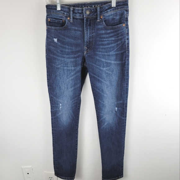 American Eagle Outfitters Denim - American Eagle Outfitters Dark Wash Distress Jeans Size 29X30